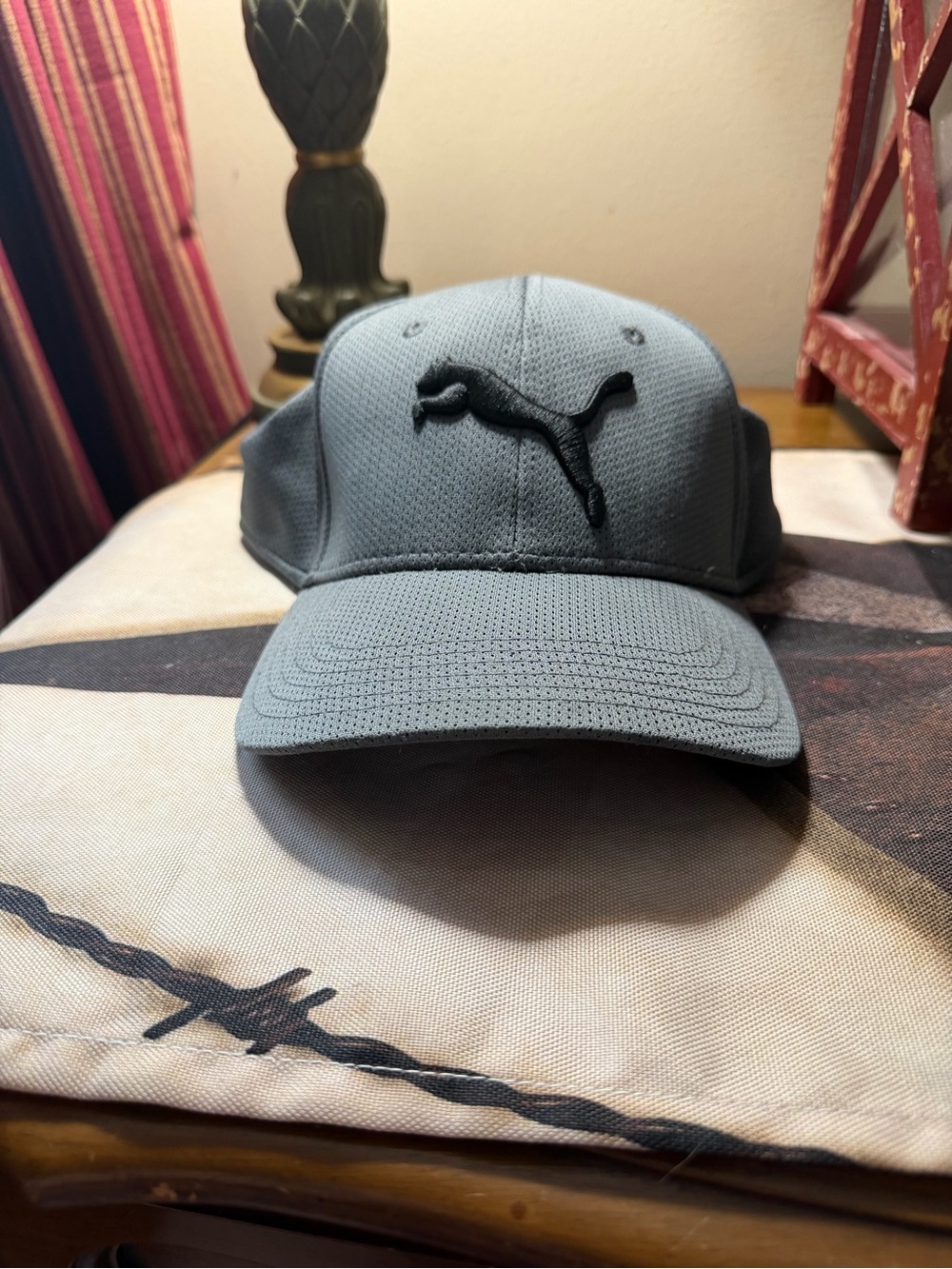 Puma evercat mesh Gray stretch fit Cap with Black Logo